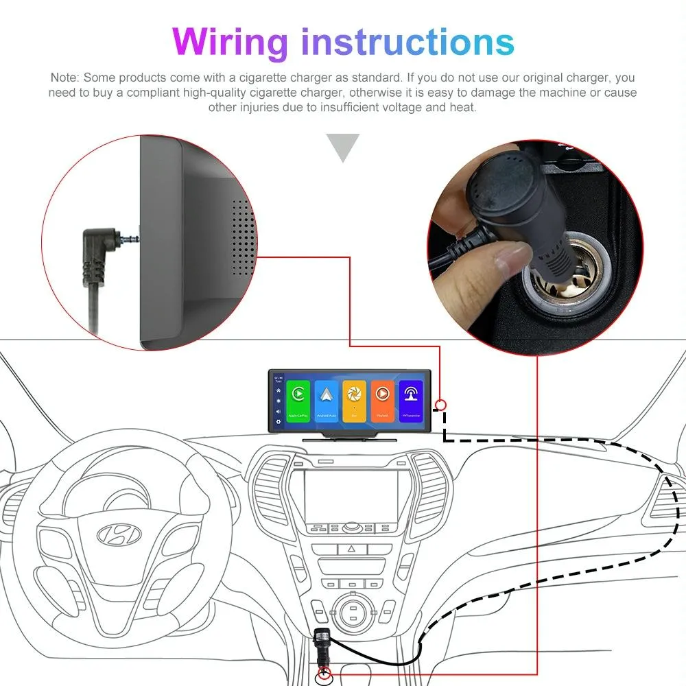 10.26 Inch Wireless Carplay Display For Android Auto