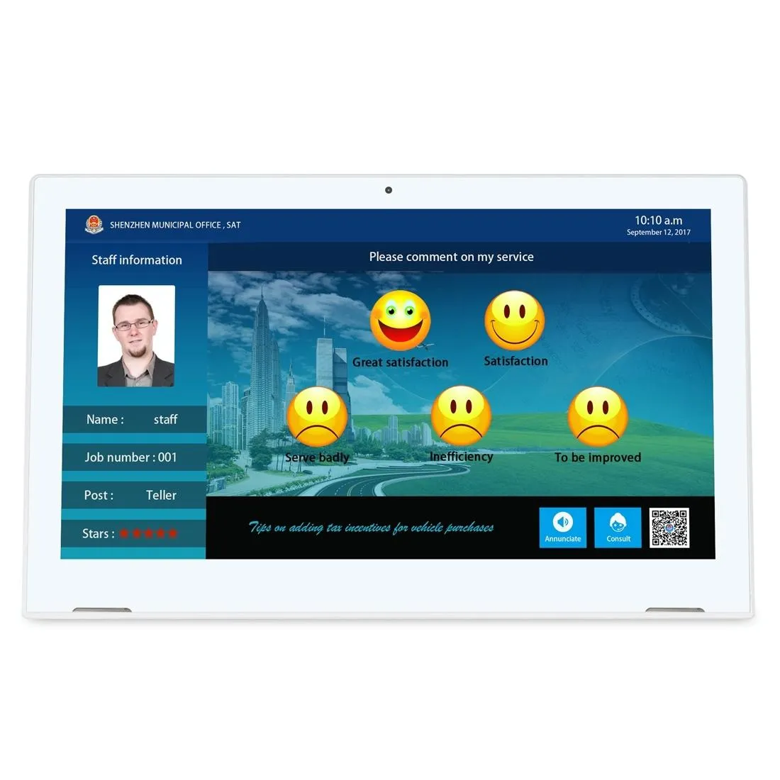15.6 Inch Touchscreen Android Tablet with Holder 2gb 16gb