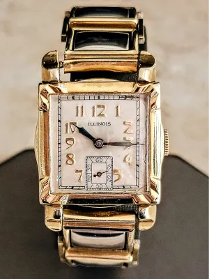 1934 ILLINOIS Square Case Watch 17 Jewels Cal. 607A U.S.A.