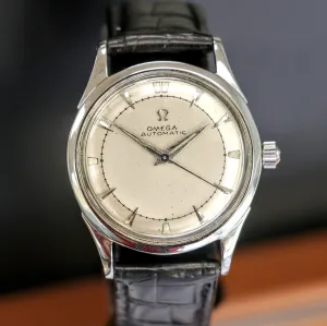 1947 OMEGA Automatic Watch Ref. 2582-3C Cal. 351 Bumper Self-Winding Wristwatch - All SS