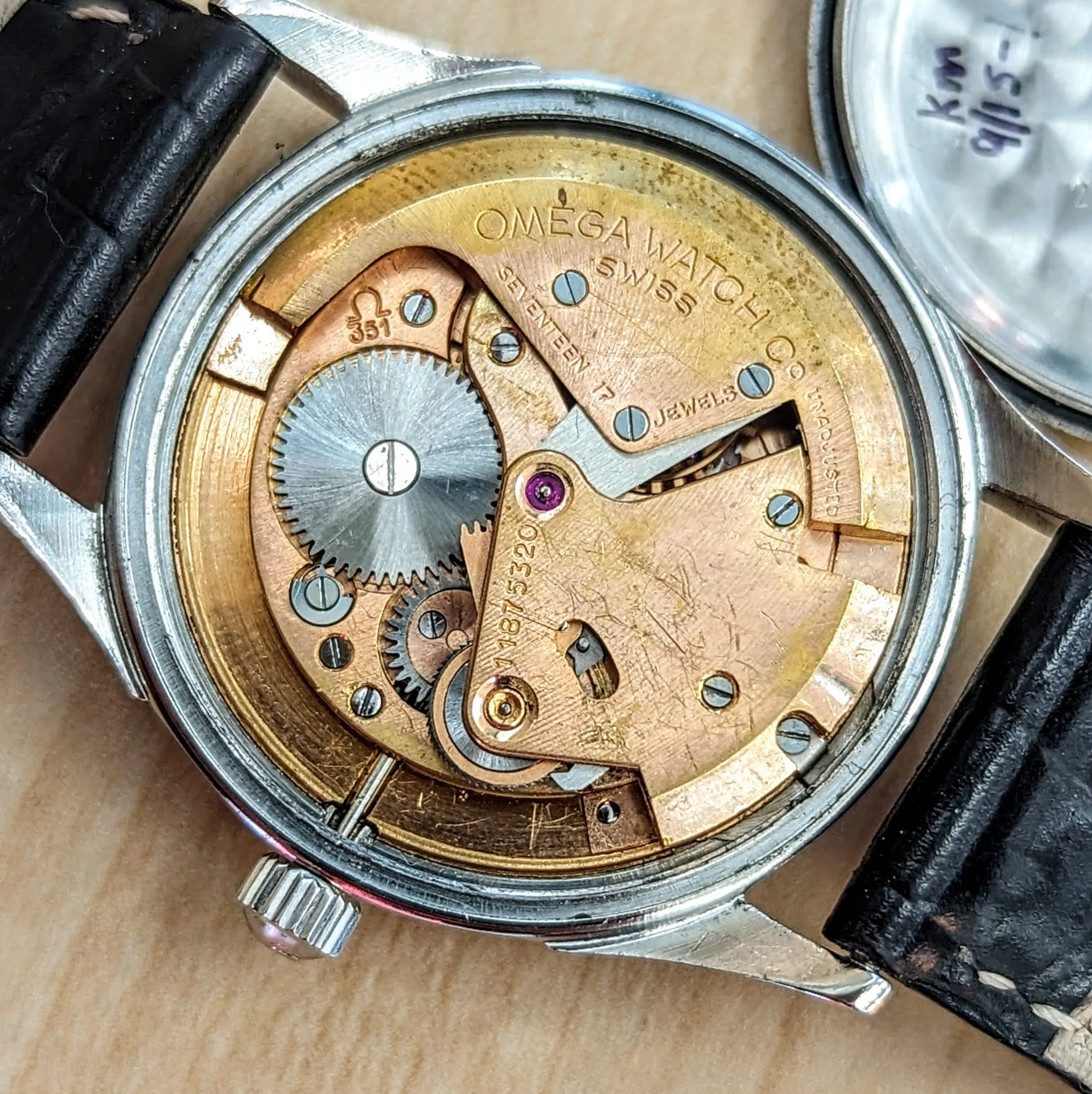 1947 OMEGA Automatic Watch Ref. 2582-3C Cal. 351 Bumper Self-Winding Wristwatch - All SS