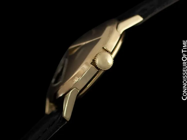 1950's Lord Elgin Direct Read "Chevron" Digital Jump Hour Watch - 14K Gold Filled
