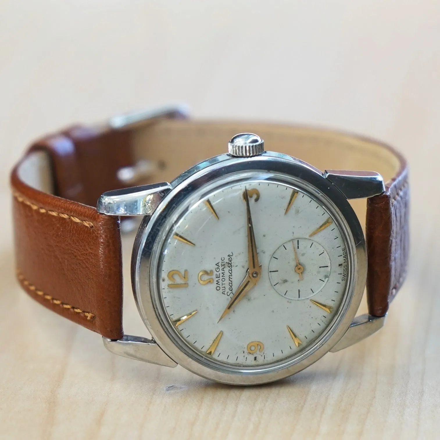 1956 OMEGA Seamaster Automatic Watch Ref. 2848 19 Jewels Cal. 491 Vintage Wristwatch