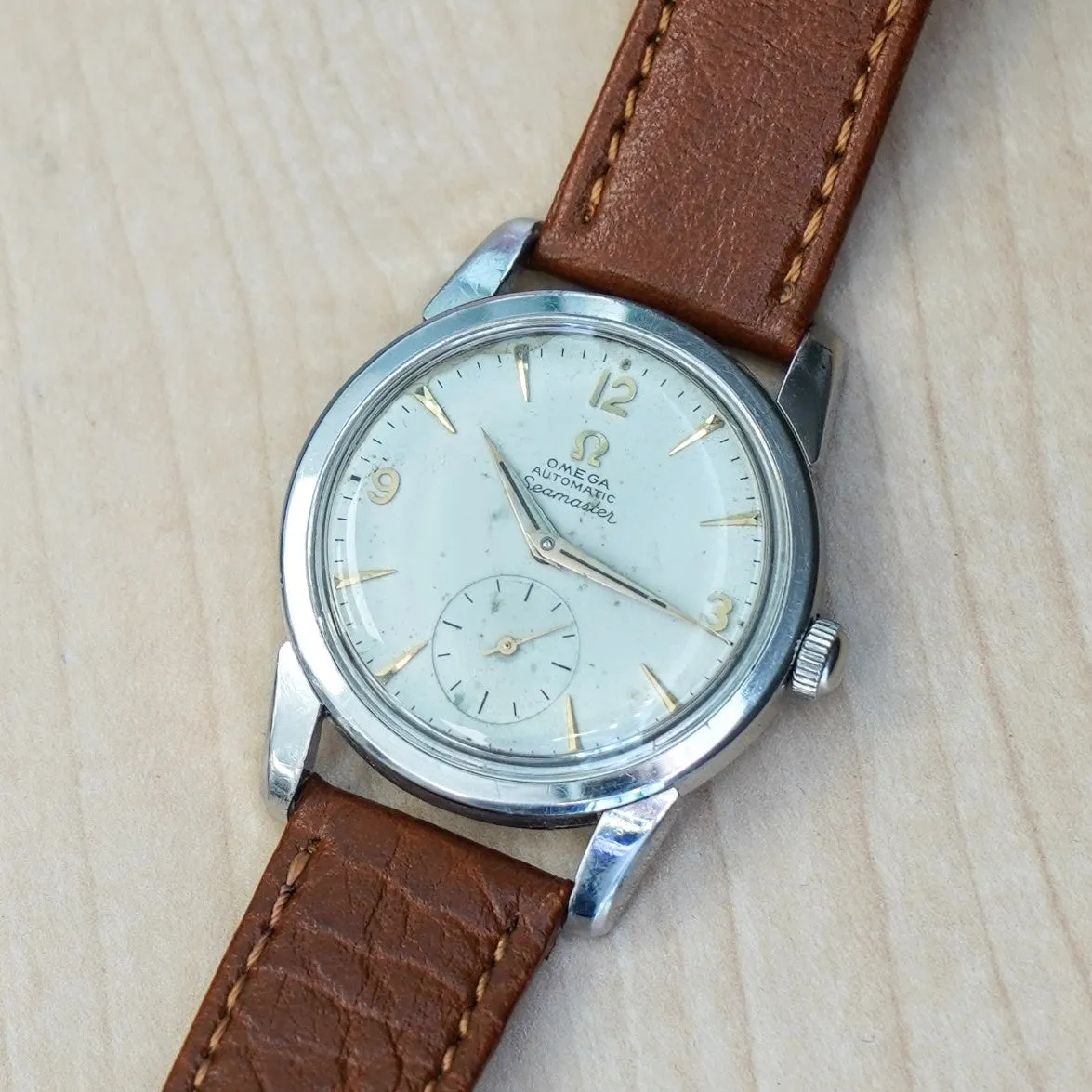 1956 OMEGA Seamaster Automatic Watch Ref. 2848 19 Jewels Cal. 491 Vintage Wristwatch