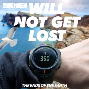 50m Waterproof Multi-function Outdoor Men's Sports Watch with New Concept Compass