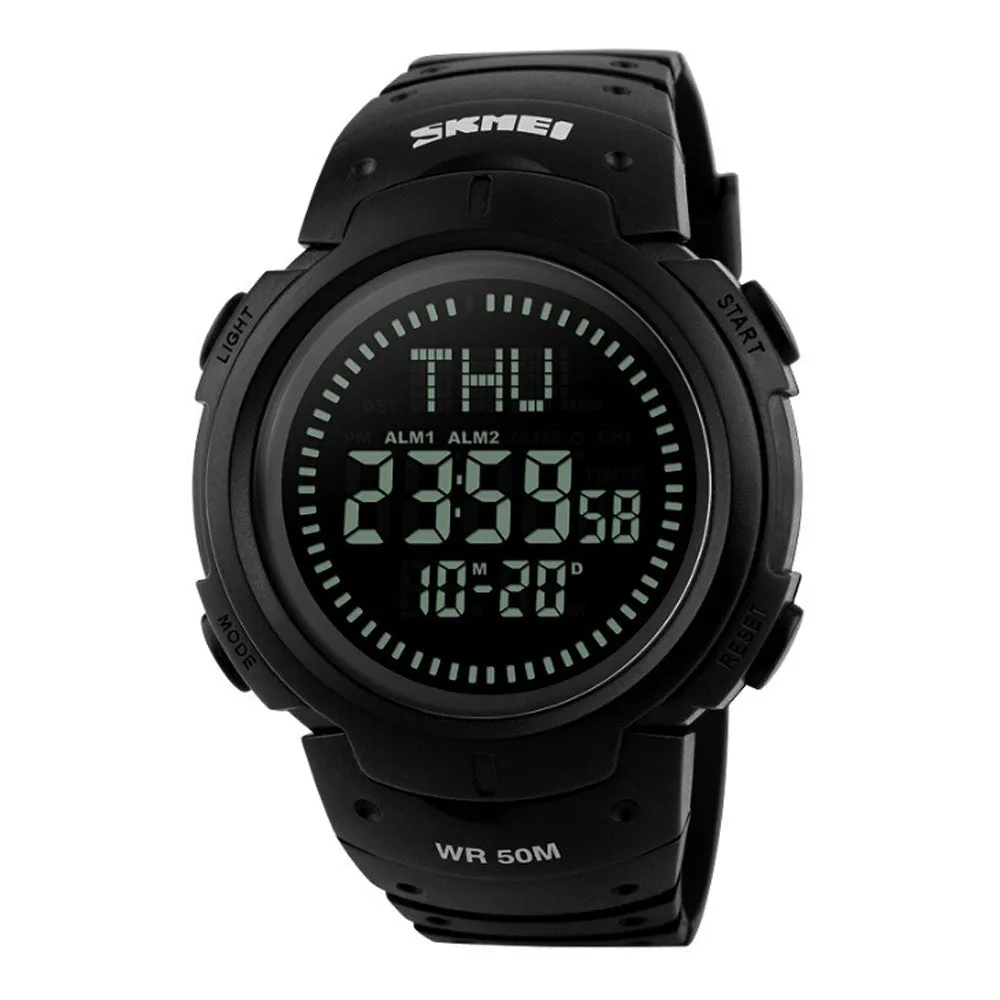 50m Waterproof Multi-function Outdoor Men's Sports Watch with New Concept Compass