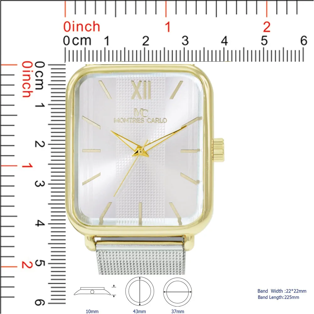 5521-Montres Carlo Metal Band Watch