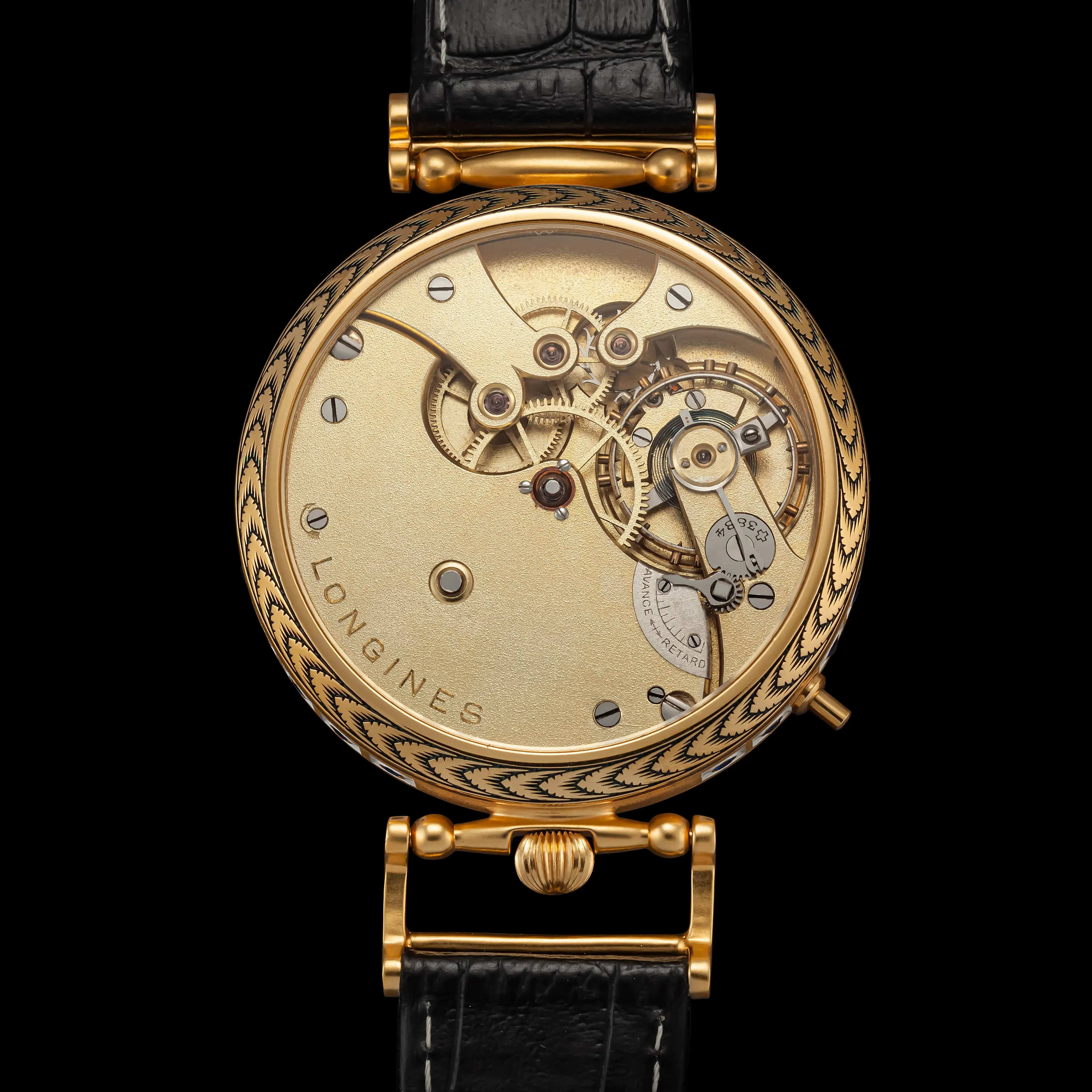 ANEMONE Men's Wristwatch fits Vintage Movement & Original Enamel Dial