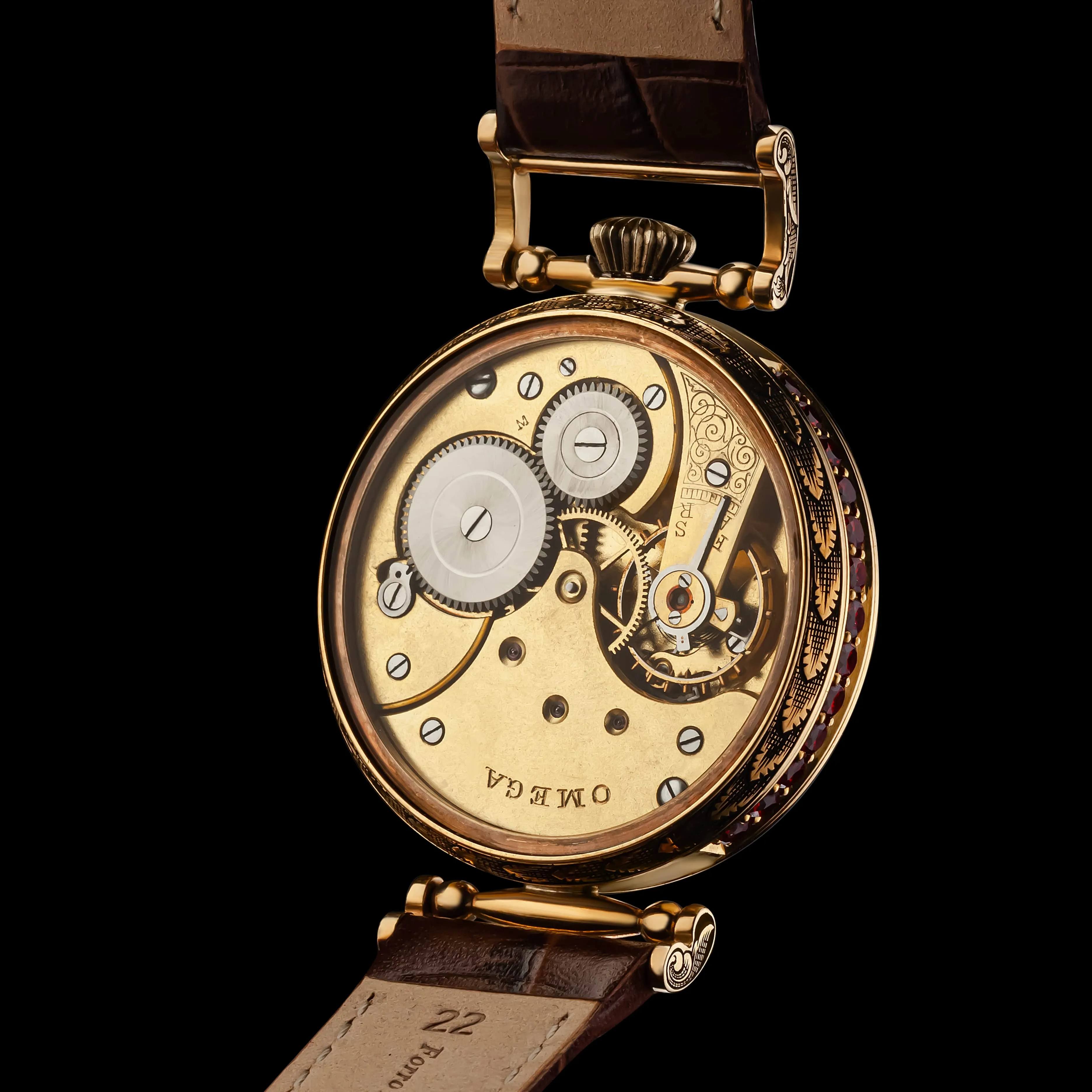 ARABESQUE Men's Wristwatch fits Vintage Mechanical Movement 15 Jewels