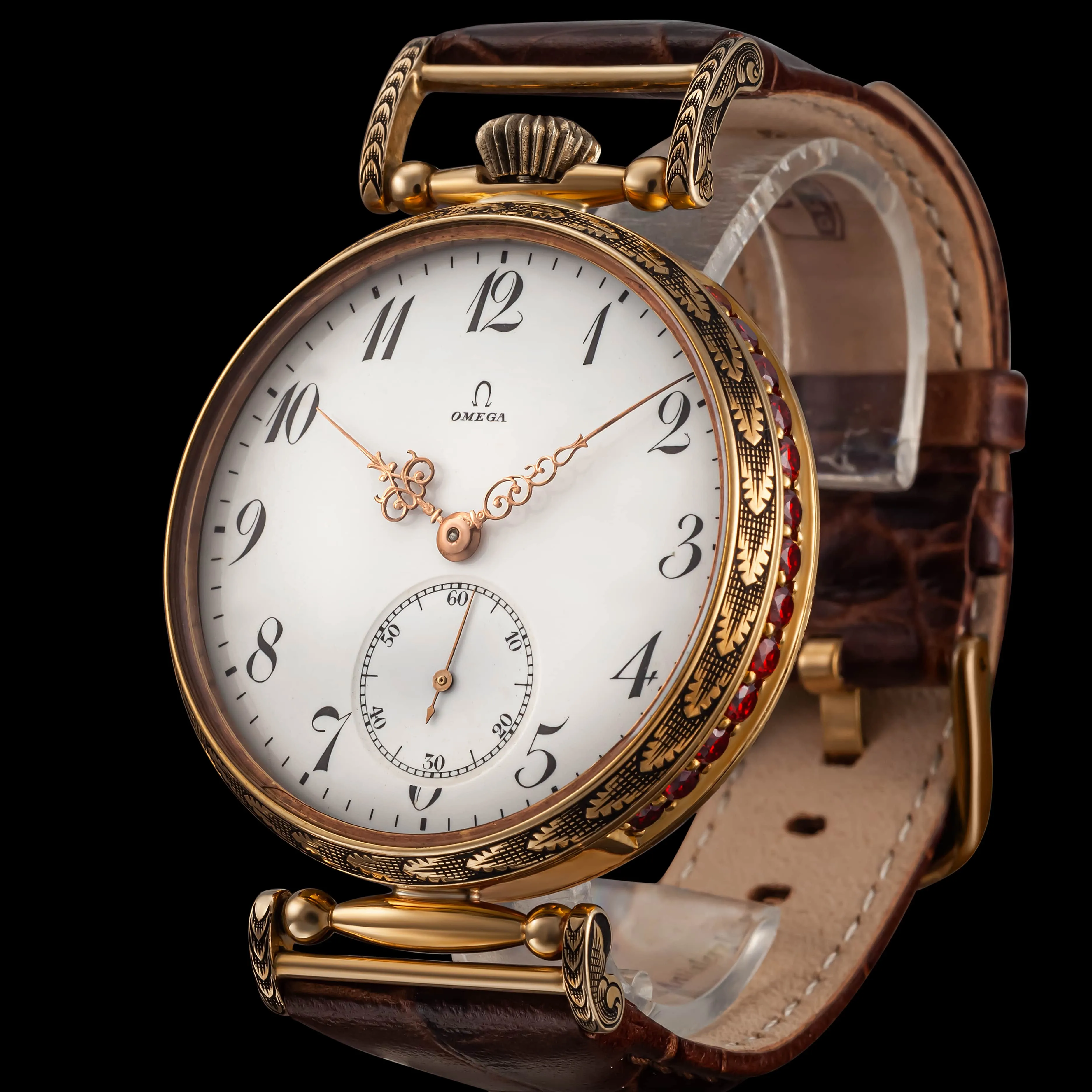 ARABESQUE Men's Wristwatch fits Vintage Mechanical Movement 15 Jewels