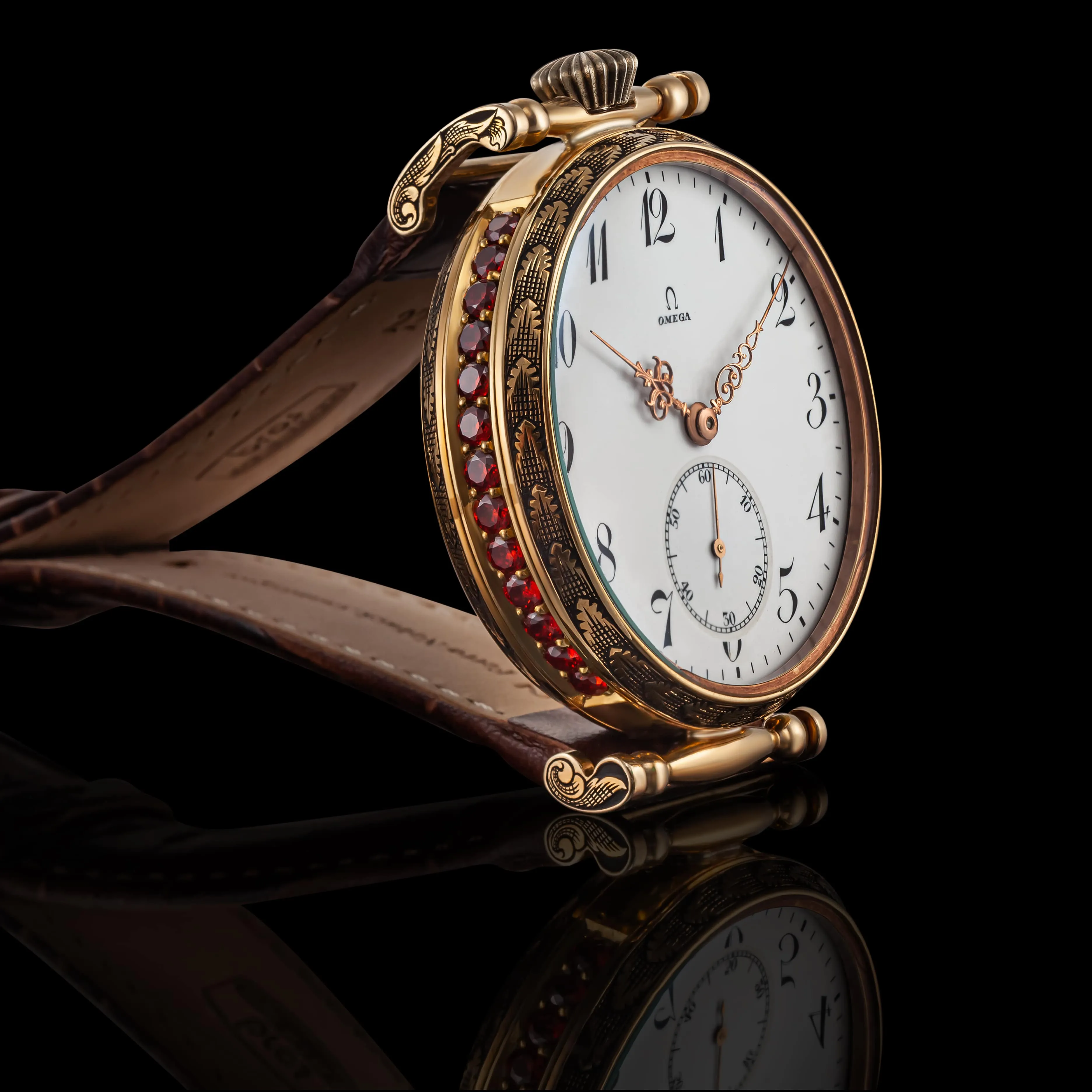 ARABESQUE Men's Wristwatch fits Vintage Mechanical Movement 15 Jewels