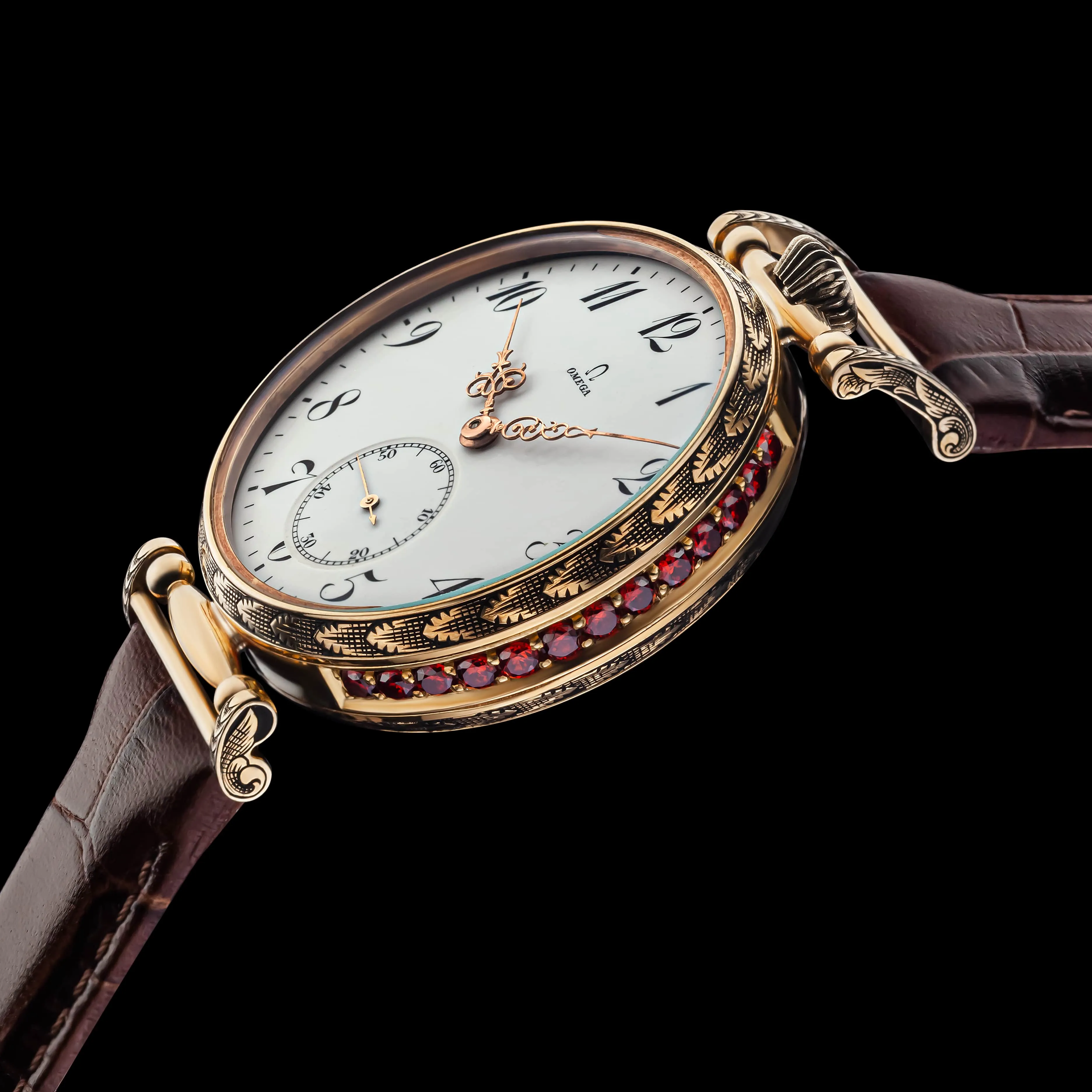 ARABESQUE Men's Wristwatch fits Vintage Mechanical Movement 15 Jewels