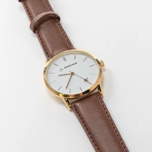 Boeing Gold Rotating Airplane Watch
