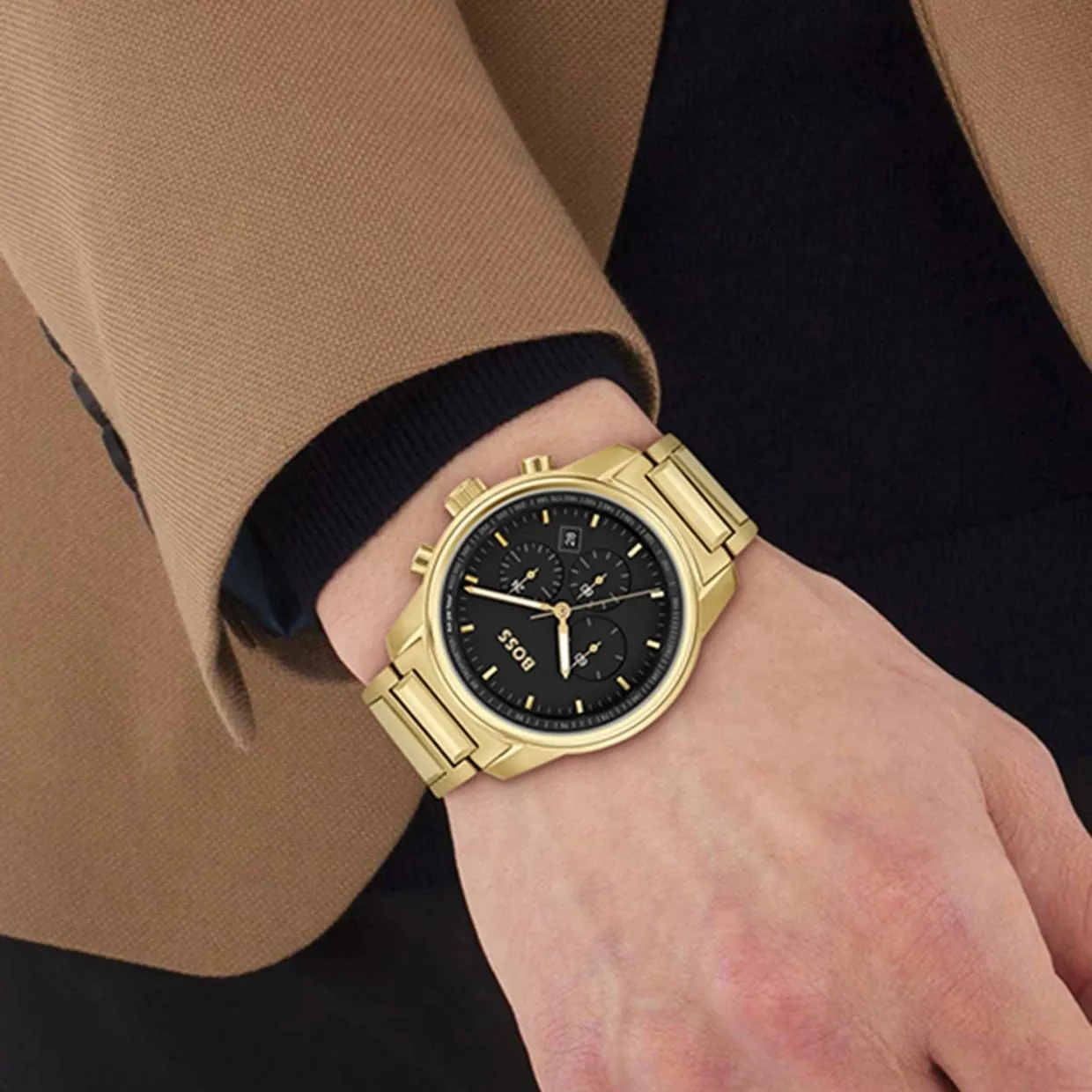 BOSS Gold Trace Chronograph Watch