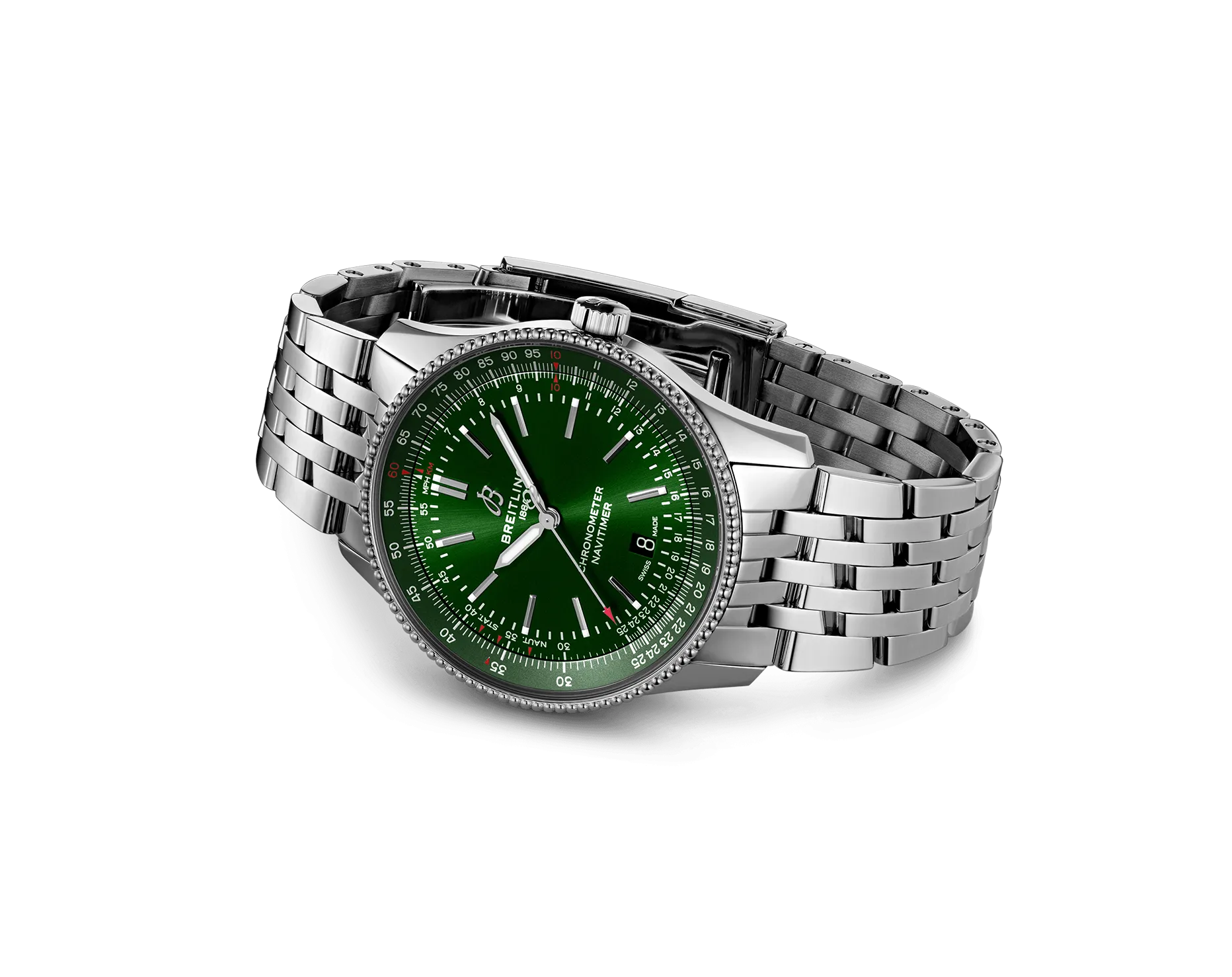 Breitling Navitimer Watch with Green Dial, 41mm
