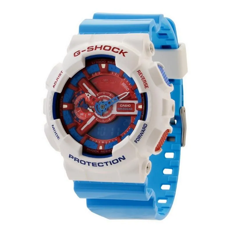Casio G-Shock Limited Model GA-110AC-7ADR Red and Blue Series - White