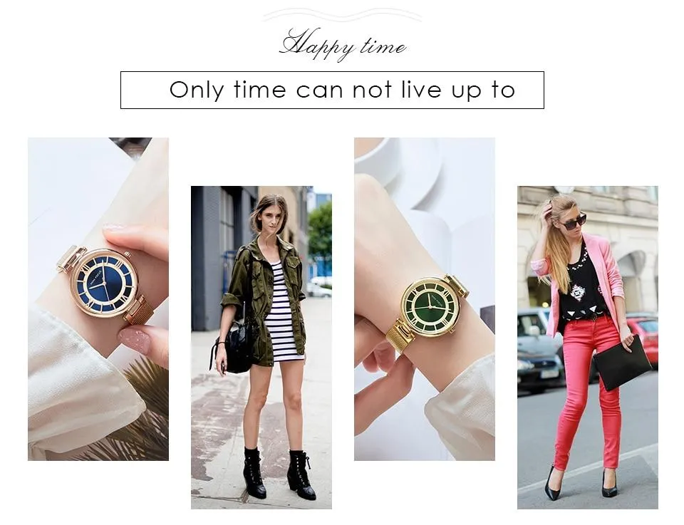 Casual Luxury Fashion Stainless Steel Wristwatches for Women