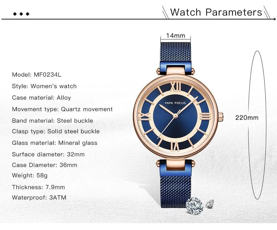 Casual Luxury Fashion Stainless Steel Wristwatches for Women