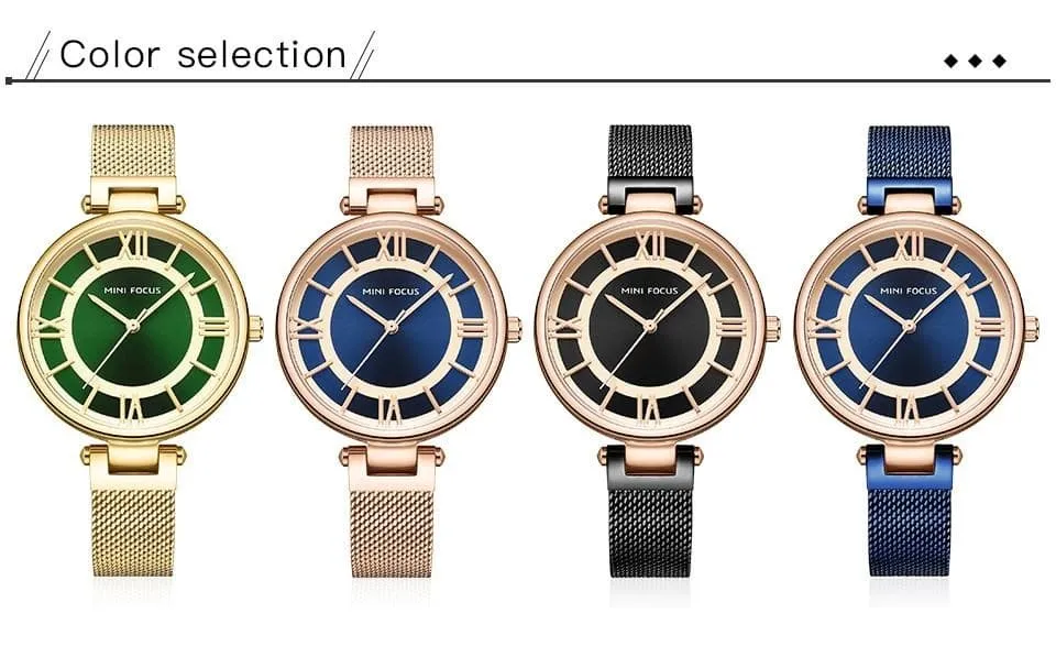 Casual Luxury Fashion Stainless Steel Wristwatches for Women