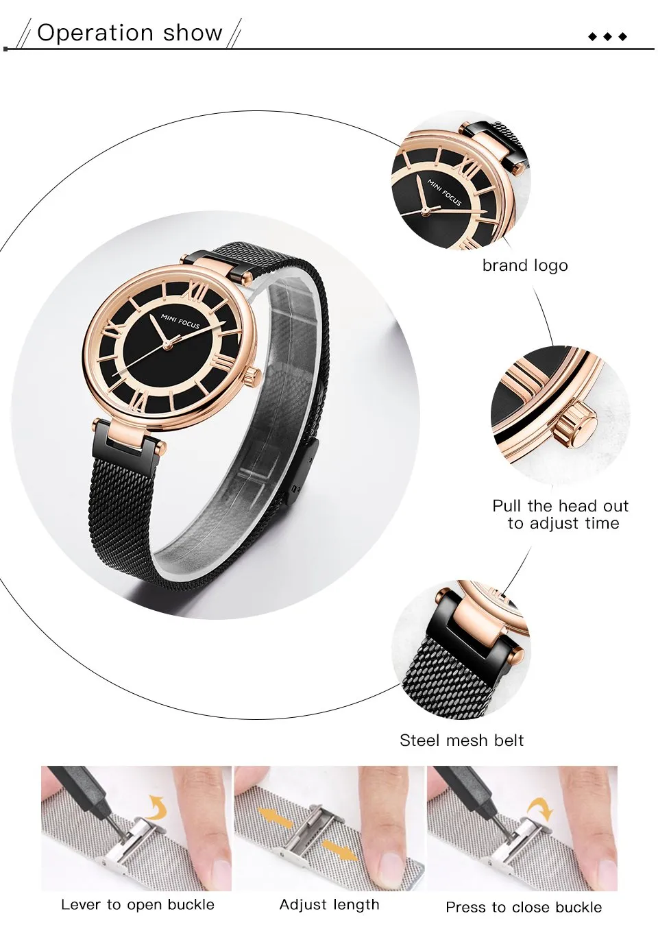 Casual Luxury Fashion Stainless Steel Wristwatches for Women