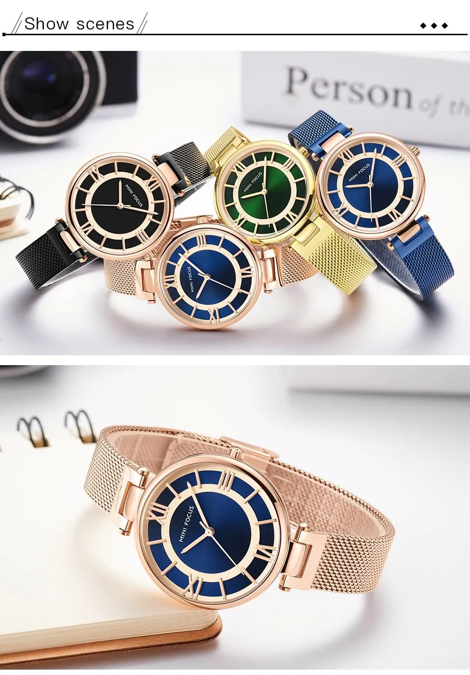 Casual Luxury Fashion Stainless Steel Wristwatches for Women