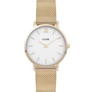 Cluse CW0101203007 Minuit Gold Tone Mesh Womens Watch