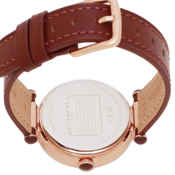 Coach Cary Chalk Leather Strap Women's Watch 14504001