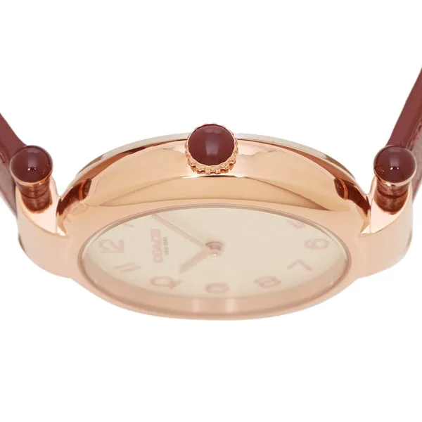 Coach Cary Chalk Leather Strap Women's Watch 14504001