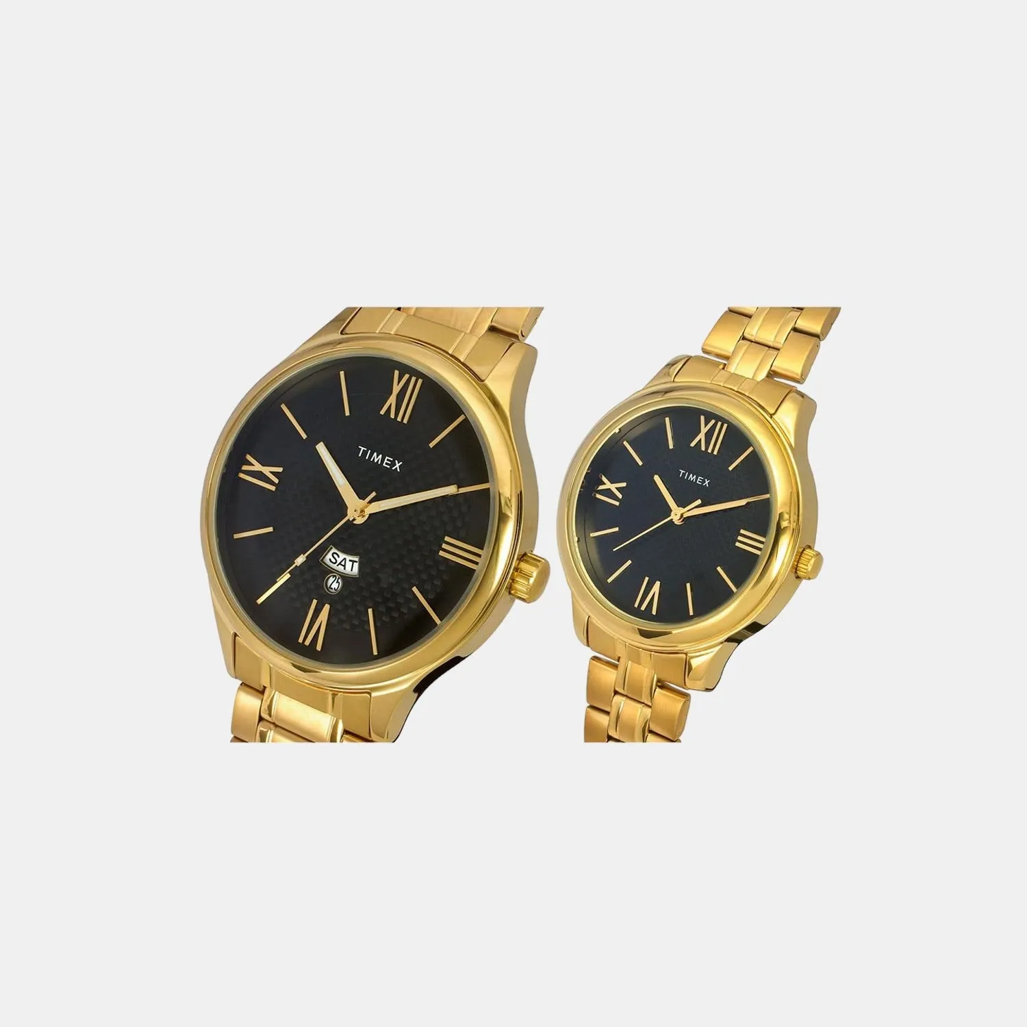 Couple Black Analog Stainless Steel Watch TW00PR283