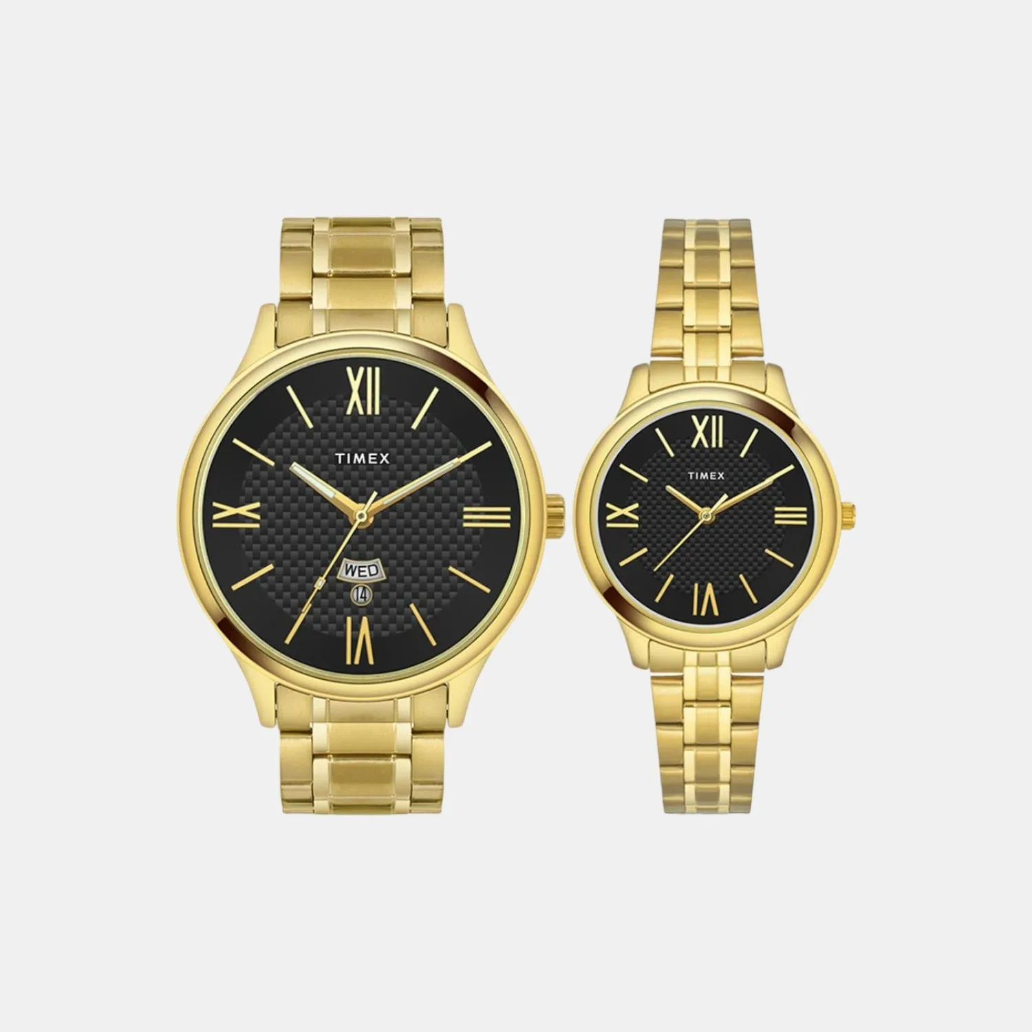 Couple Black Analog Stainless Steel Watch TW00PR283