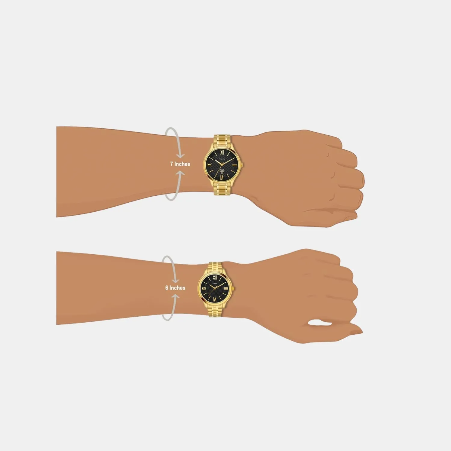 Couple Black Analog Stainless Steel Watch TW00PR283