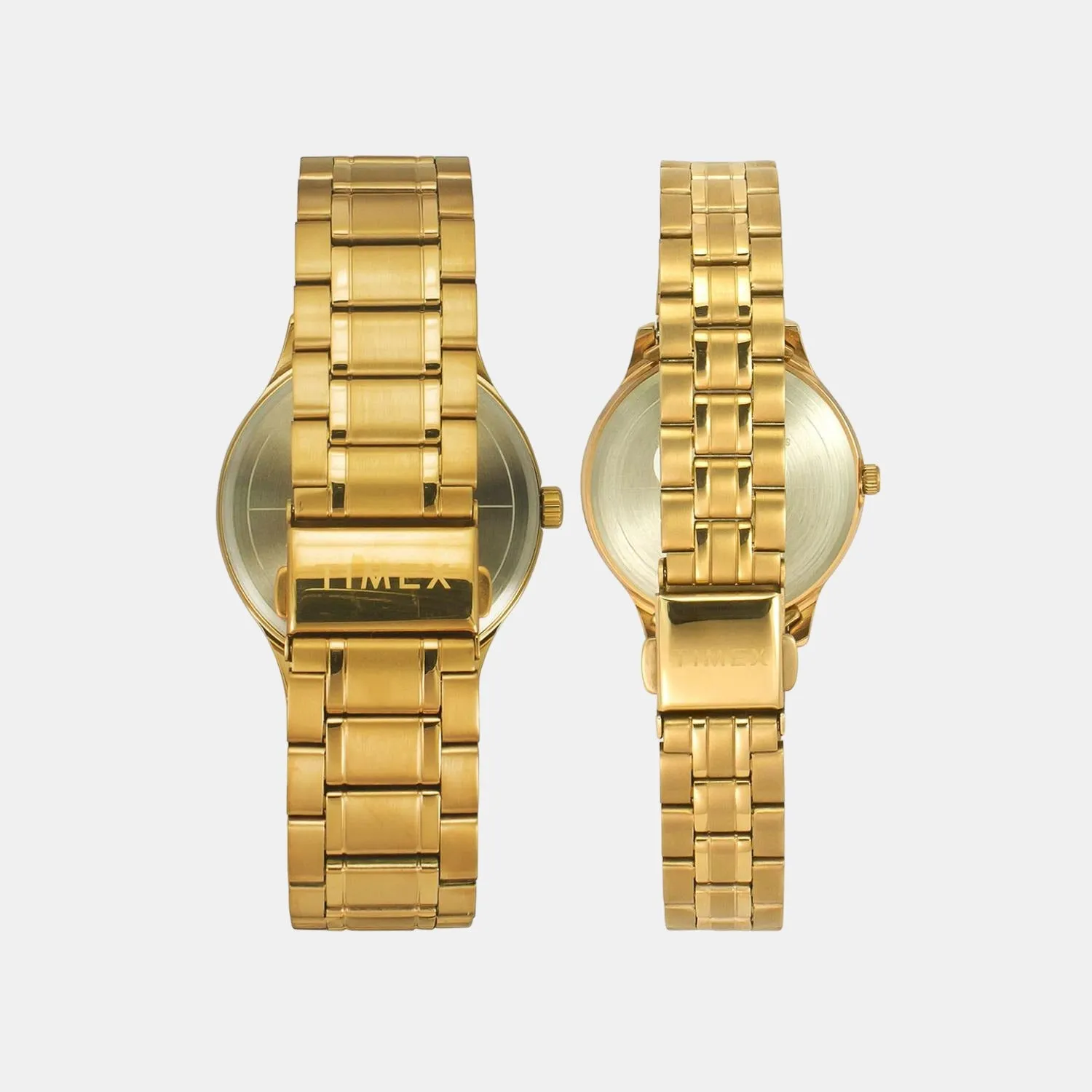 Couple Black Analog Stainless Steel Watch TW00PR283