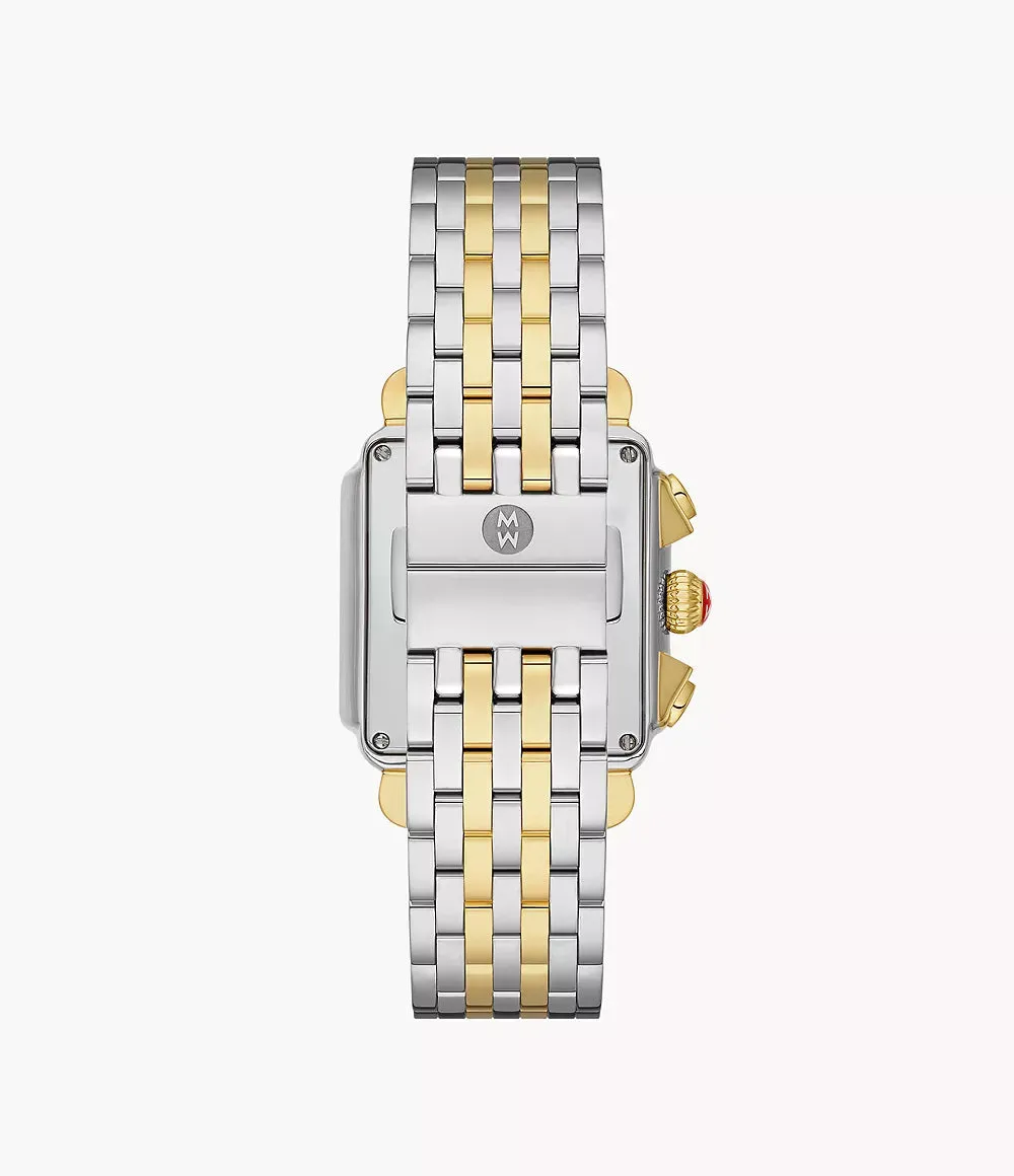 Deco High Shine Two-Tone 18k Gold Diamond Watch