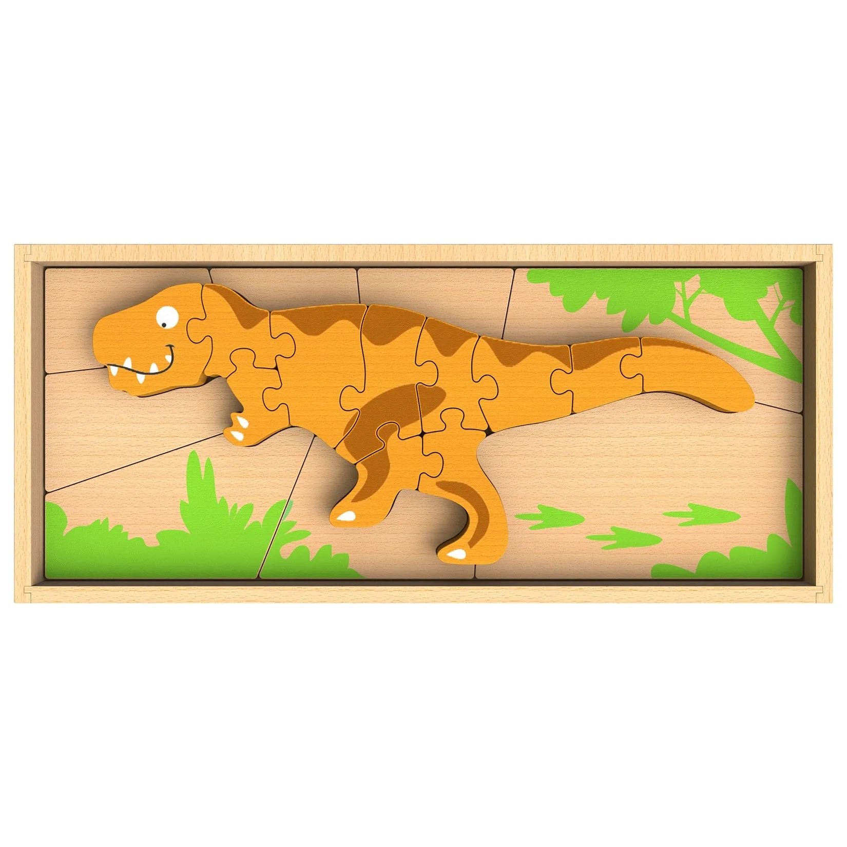 Dino Skeleton Puzzles - Double Sided Dinosaur Fun