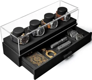Elevate Your Watch Collection With The Watch Deck Black Color Black Size Box