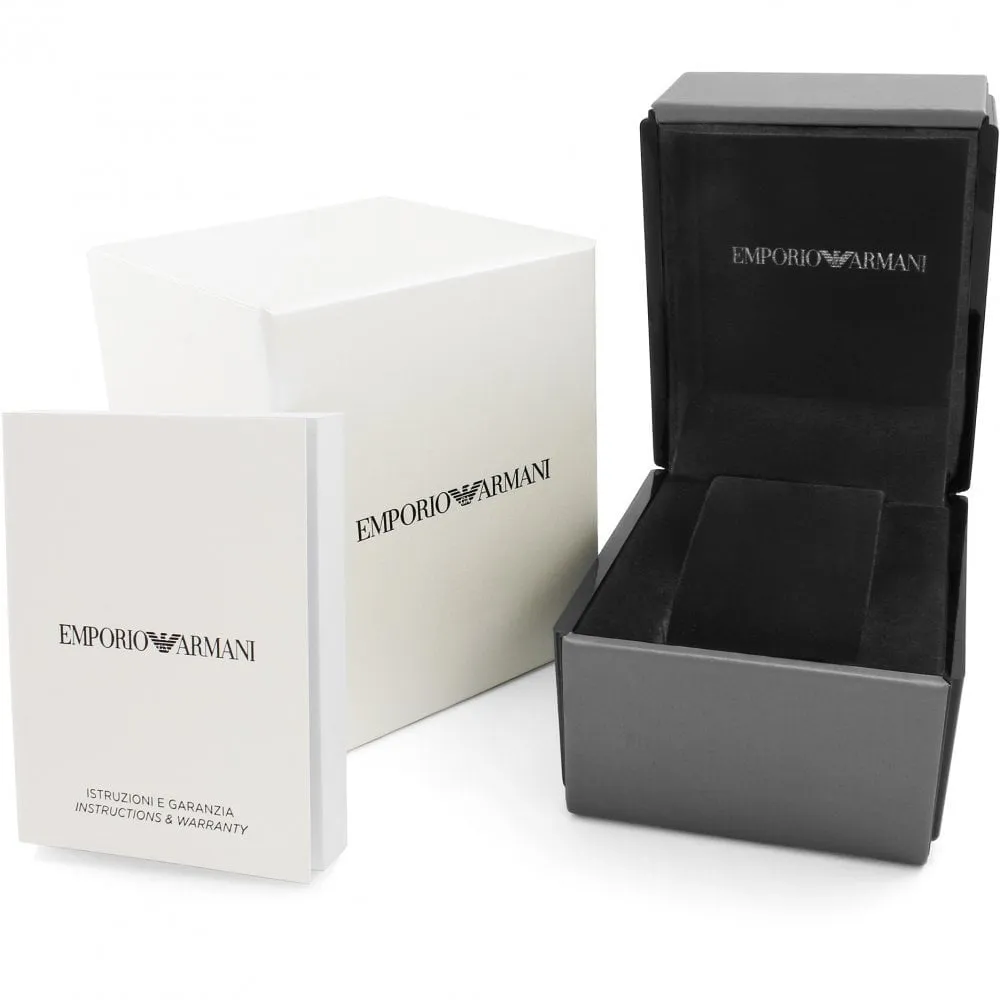 Emporio Armani Chronograph Black Silicone Men's Watch AR11463