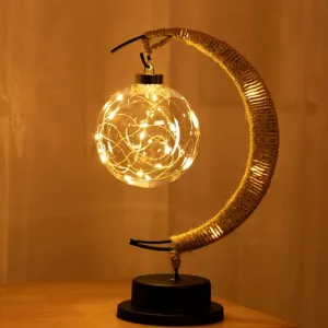 Enchanted Lunar Lamp Hanging  Moon LED  Ball Night Light