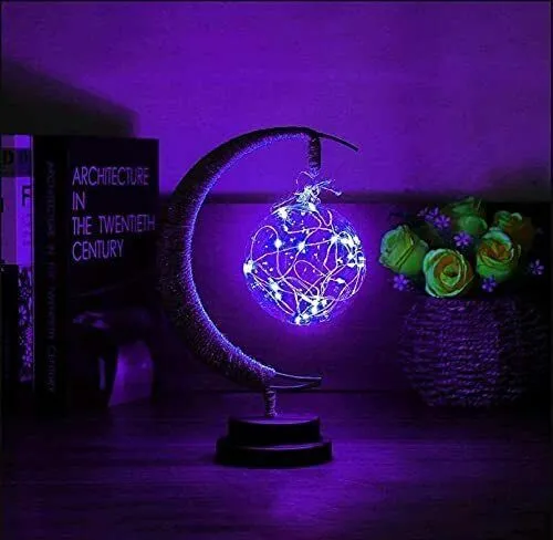Enchanted Lunar Lamp Hanging  Moon LED  Ball Night Light