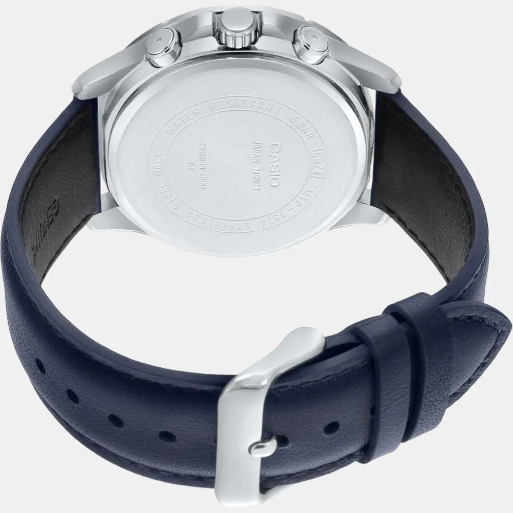 Enticer Men's Chronograph Leather Watch A1889 - MTP-1374HL-2AVIF