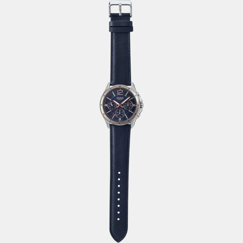 Enticer Men's Chronograph Leather Watch A1889 - MTP-1374HL-2AVIF