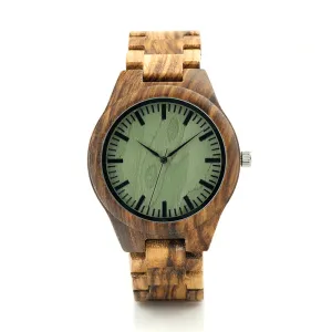 Fashion Men's Zebra Wood Watches