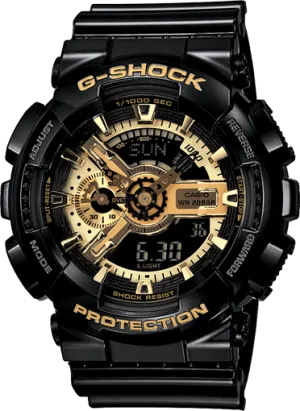 G-SHOCK Black GA110GB-1A Gold Dial
