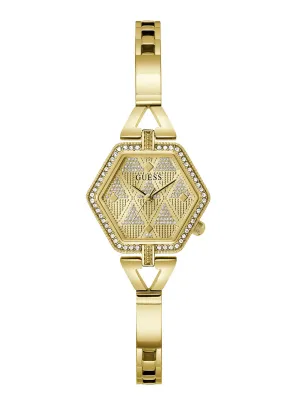Gold Audrey Glitz Hexagonal Link Watch