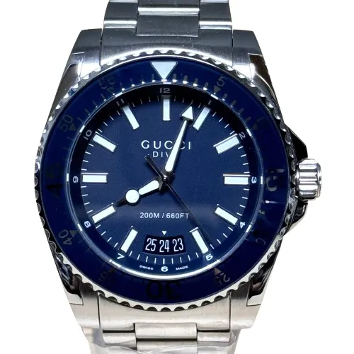 Gucci Dive Quartz Blue Dial Stainless Steel Men's Watch