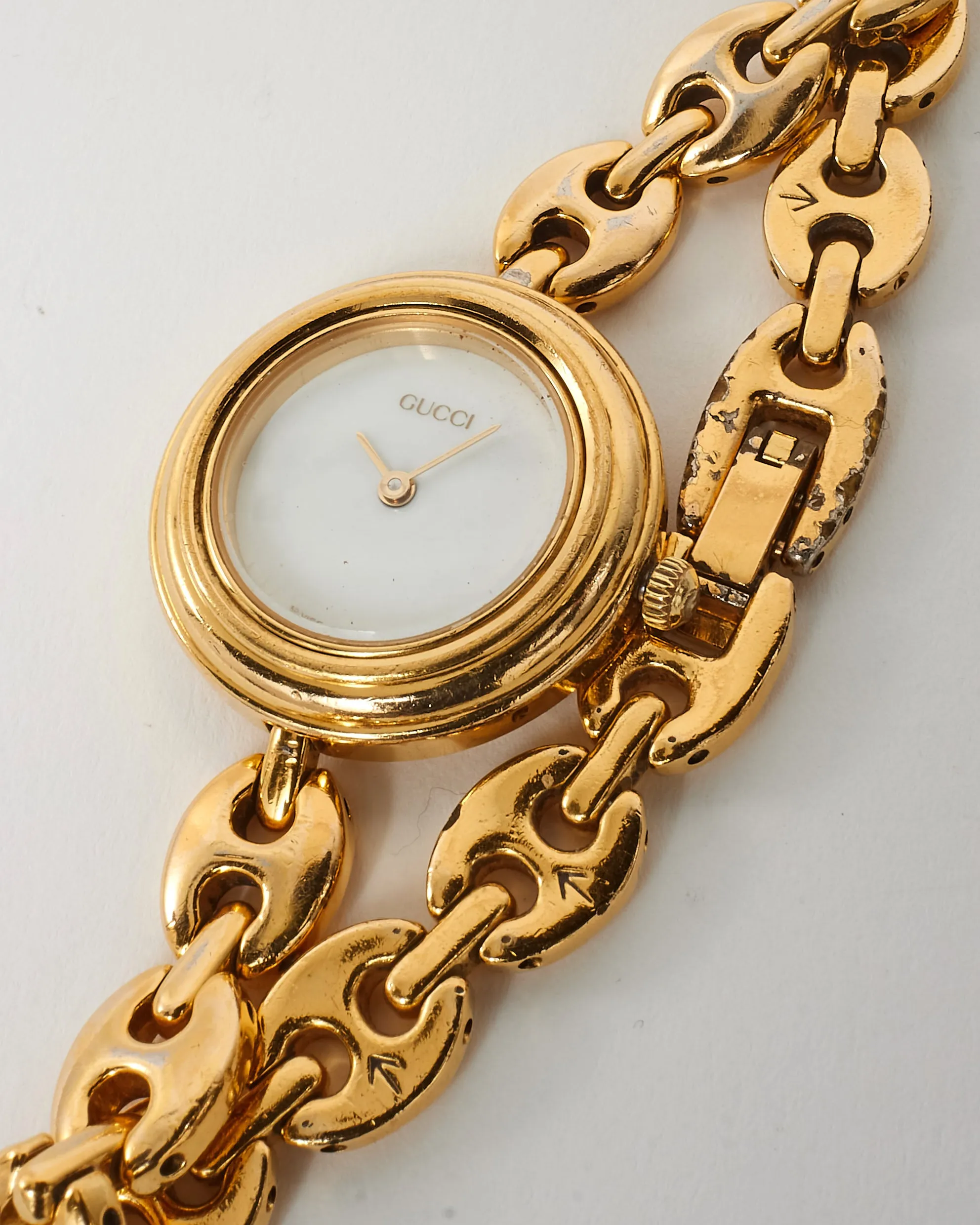 Gucci Vintage Gold Plated 26mm Interchangeable Bezel Watch