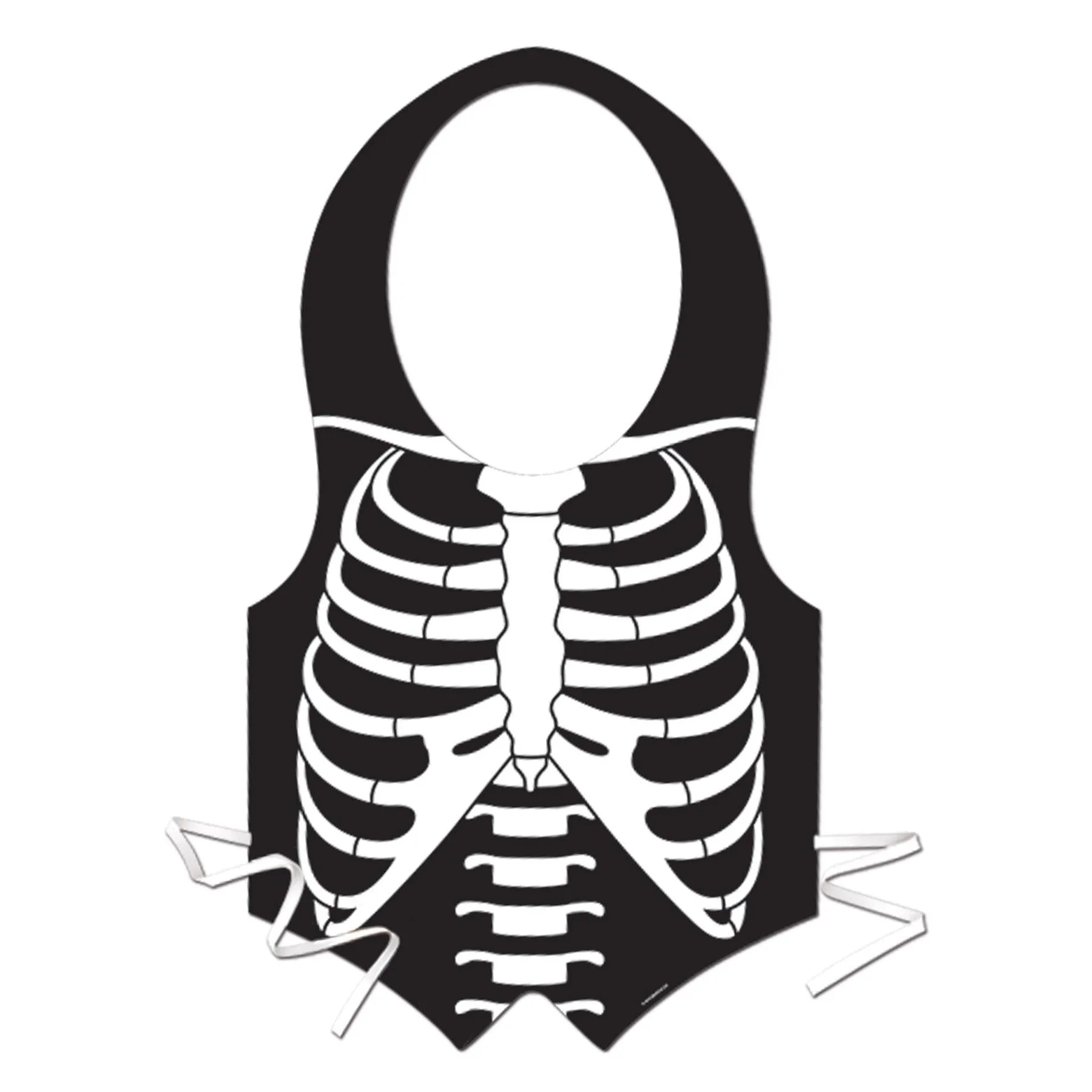 Halloween Plastic Skeleton Rib Cage Vest
