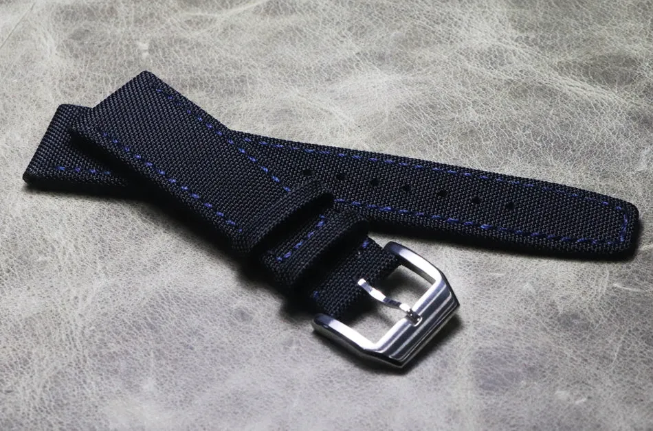 Handmade Sports Watch Strap Outdoor Mountaineering Watch High Quality 20mm22mm Composite Fiber Strap Genuine Leather Strap