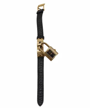 HERMES KELLY Watch Quartz Black Dial Leather Ladies Watch 90244849 DXBS0993