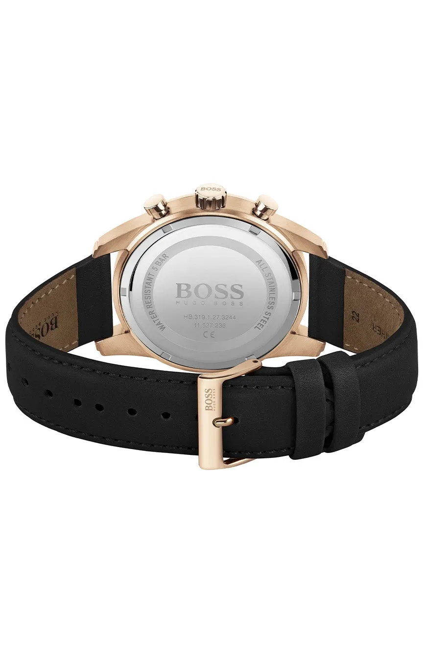 Hugo Boss Skymaster Blue Dial Leather Strap Men's Watch 1513783