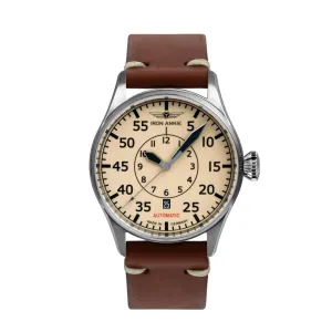 IRON ANNIE AUTOMATIC WATCH WITH DATE AND LEATHER STRAP 5156-5